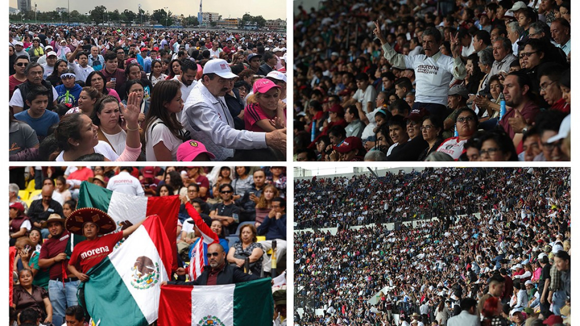AMLO cierra campaña y desborda el Estadio Azteca
