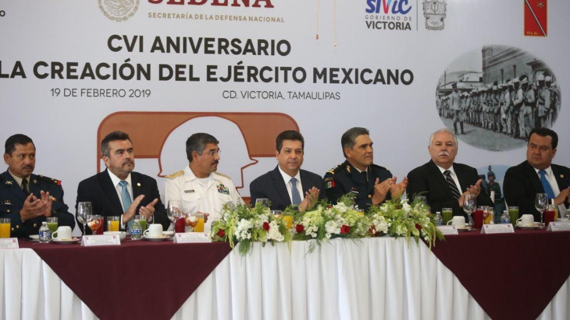 Acude FGCV a celebración del 106 aniversario del Ejército