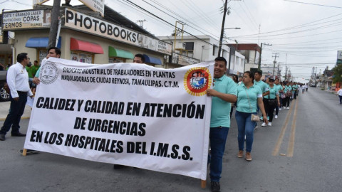 Desfilarán más de 20 mil obreros en Reynosa