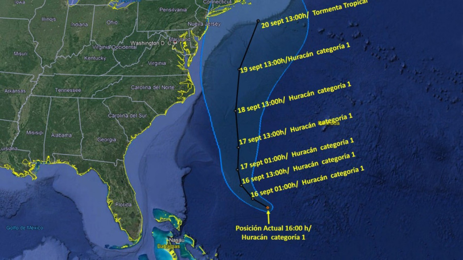 José es huracán categoría 1 y se desplaza lentamente hacia el noreste de EU