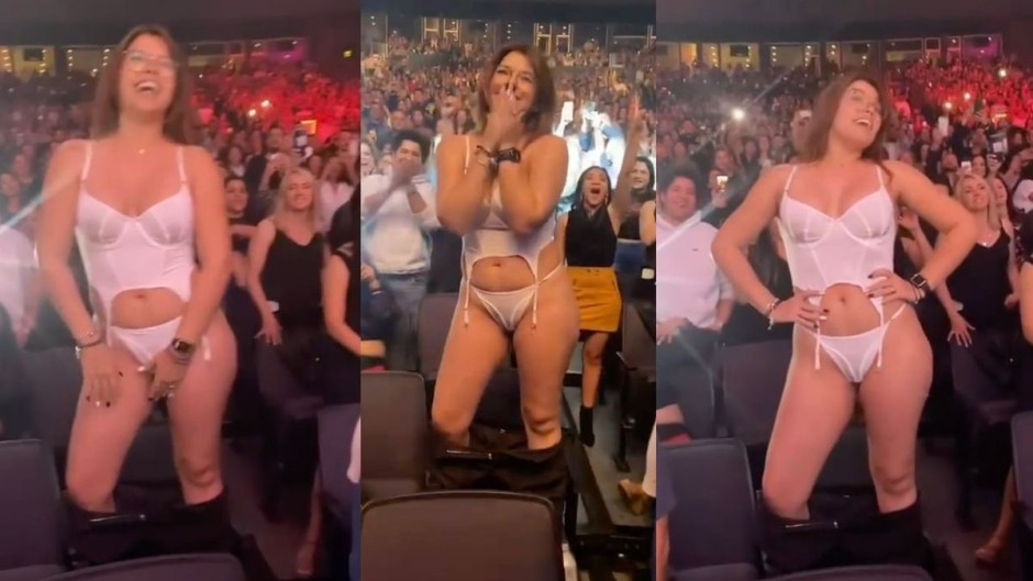 En pleno concierto de Ricardo Arjona, fan se quita la ropa
