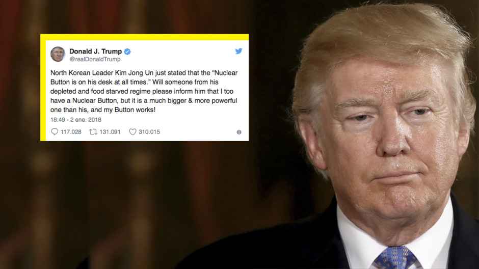 Trump dice tener un botón nuclear grande y poderoso