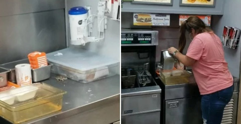 Ratón se pasea la cocina en un Restaurant de Texas