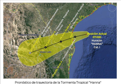 Coordina Municipio acciones por aproximación de Huracán "Hanna"