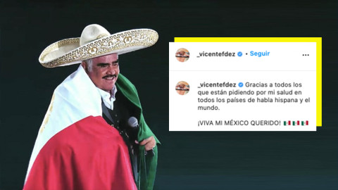 Vicente Fernández agradece que fans oren por su salud