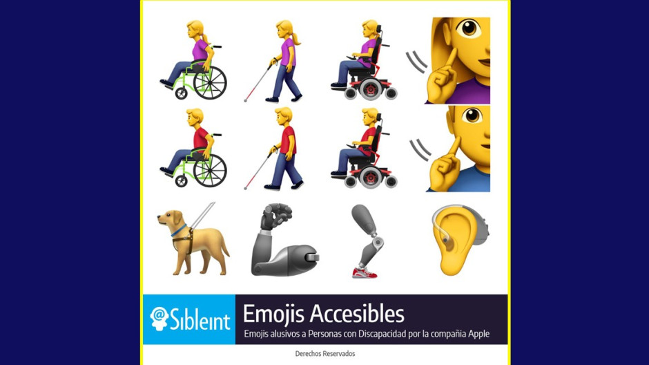 Apple propone emojis para representar a personas con discapacidades
