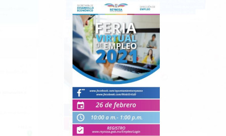 Invita Gobierno  Municipal a Feria Virtual de Empleo 2021