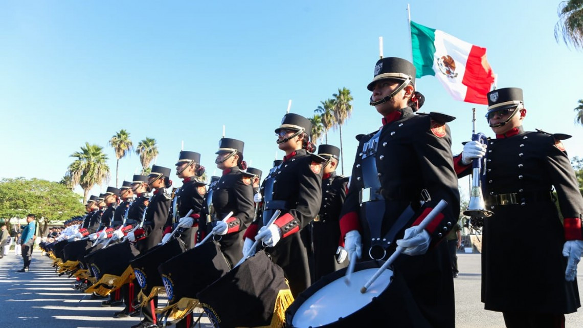 Realizan convivencia entre Bandas de Guerra en “Cuartel Militar”