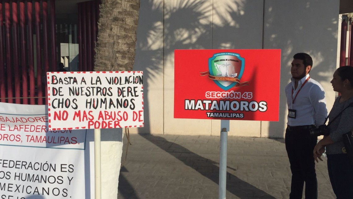 Sindicalizados del poder judicial se manifiestan