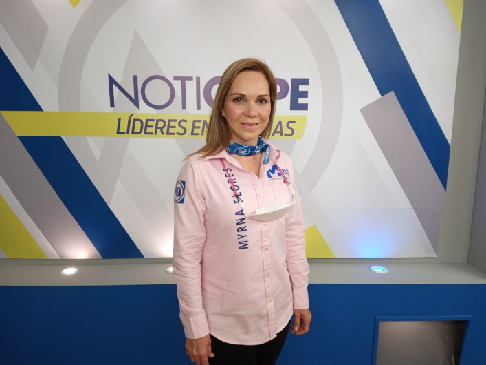 Mi principal compromiso es gestionar más recursos para la ciudad: Myrna Flores