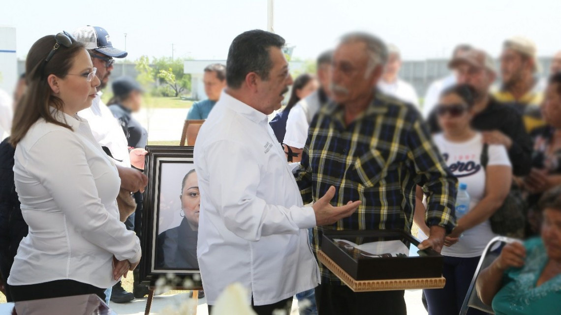 Despiden a Policía Estatal fallecida en Miguel Alemán