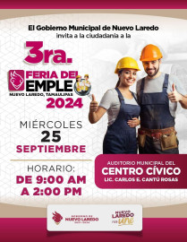 Invita Gobierno Municipal a tercera  feria del empleo