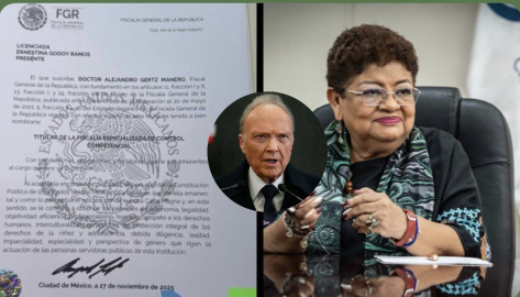 Tras la renuncia de Gertz Manero, Ernestina Godoy queda al frente de la FGR