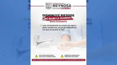 Exhorta Gobierno de Reynosa a disminuir riesgos ante COVID-19 