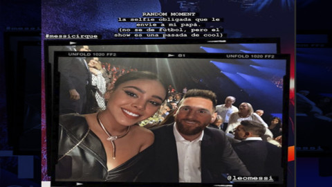 Danna Paola comparte su selfie con Leonel Messi