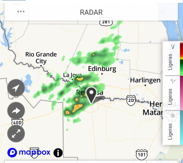 Arribó a Reynosa frente frío con lluvias y bajas temperaturas