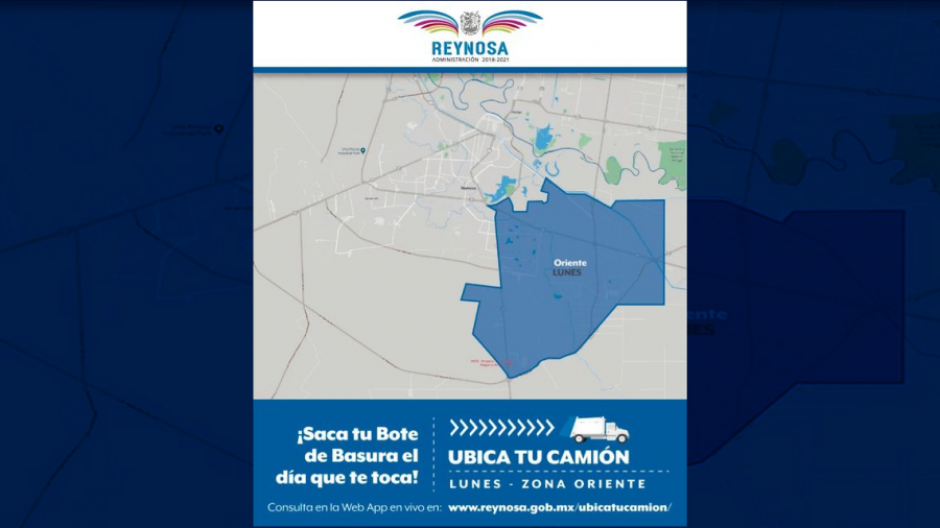 Lunes de recolección de basura para el Sector Oriente