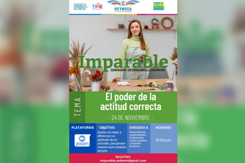 Invita Gobierno Municipal a Seminario 'Imparable'