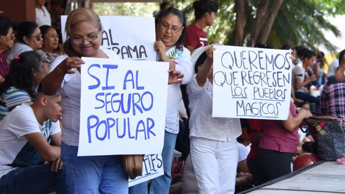 Protestan contra AMLO en Tampico