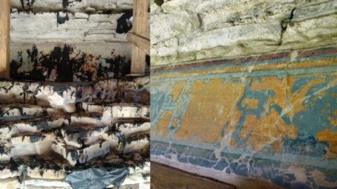 Incendian y vandalizan murales de El Tajín