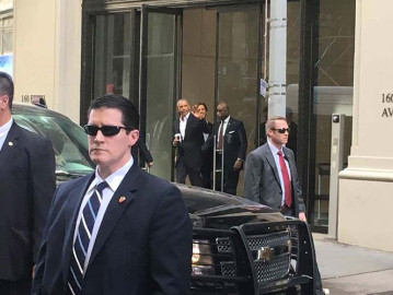 Se encuentran a Obama comprando café en NY