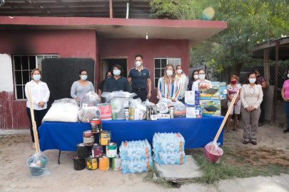 Reciben ayuda familias víctimas de incendio