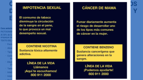 Productos de tabaco deberán llevar imágenes sobre efectos nocivos de consumo