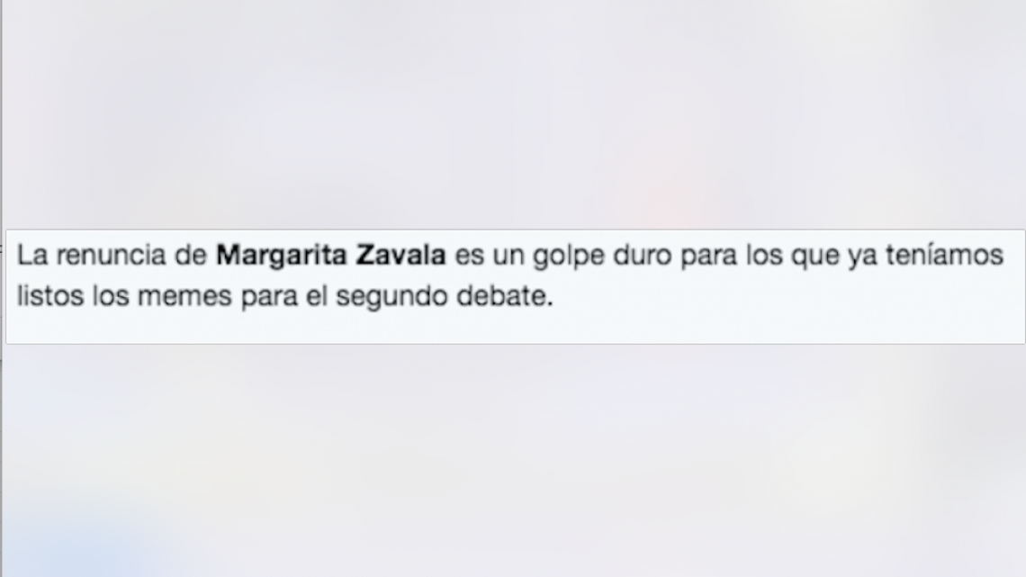 Los memes de la renuncia de Margarita Zavala