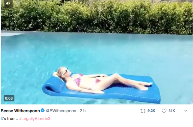 Resse Witherspoon confirma Legally Blonde 3