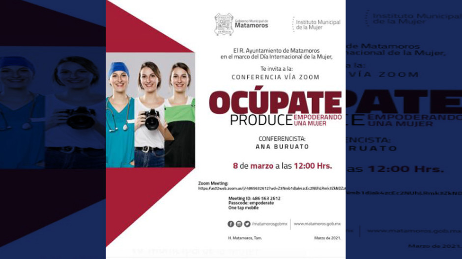 Preparan conferencias para el día internacional de la Mujer