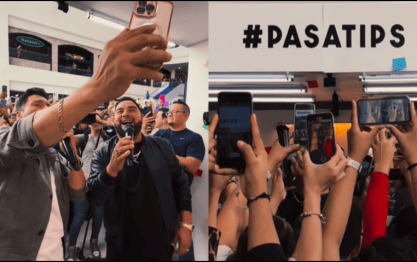 Sorprende Banda MS a fans en plaza comercial de Guadalajara