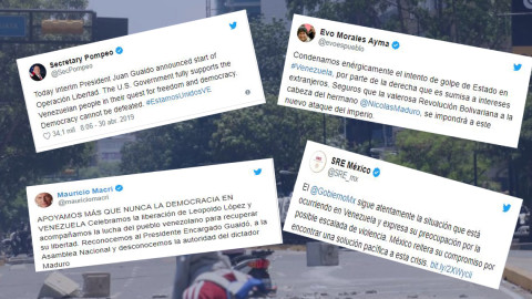 La reacción de los líderes del mundo ante los hechos ocurridos en Venezuela
