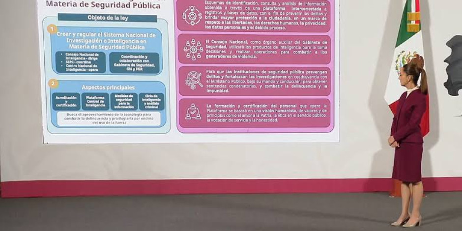 Presidenta presenta paquete de reformas para fortalecer la seguridad pública