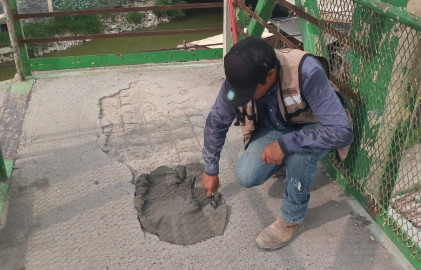 Rehabilita Gobierno de Reynosa puente peatonal 