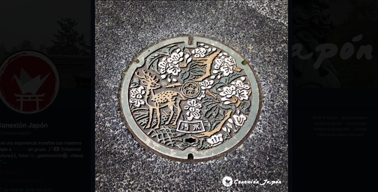 Personalizan las tapas de coladeras en Japón