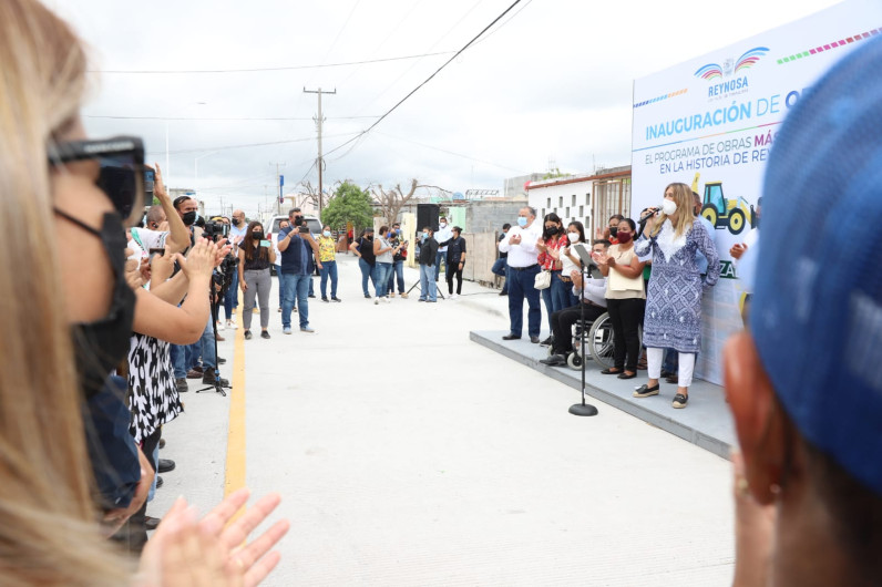 Inauguró Alcaldesa pavimentación de Minas Dos en Villa Esmeralda 