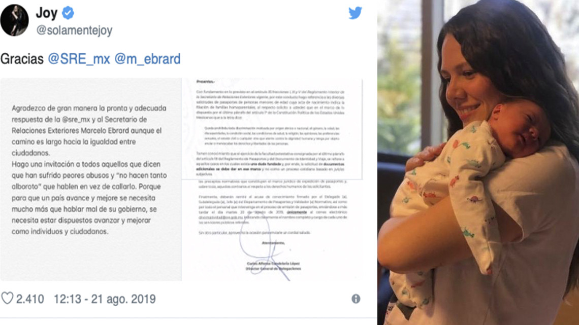 Joy Huerta agradece pronta respuesta de SRE tras ser discriminada