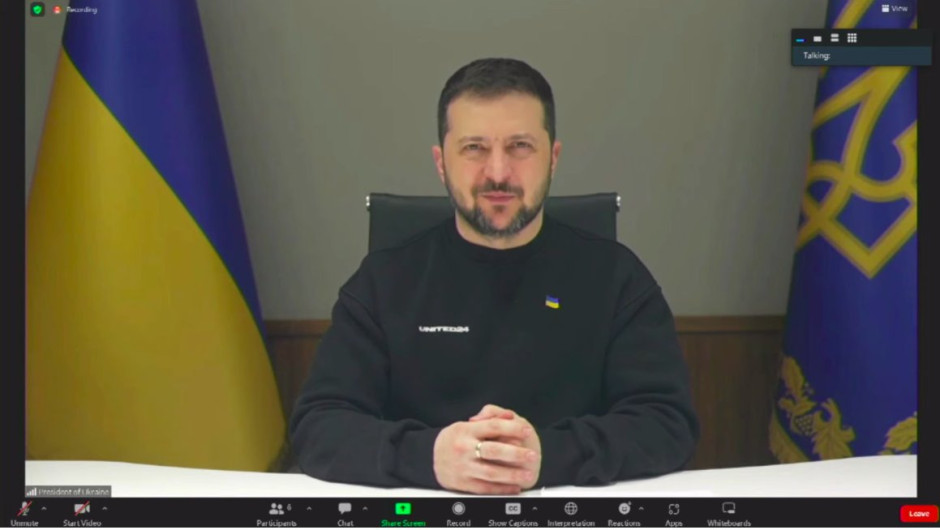 Zelenski manda mensaje a legisladores, pide apoyo de México contra invasión rusa