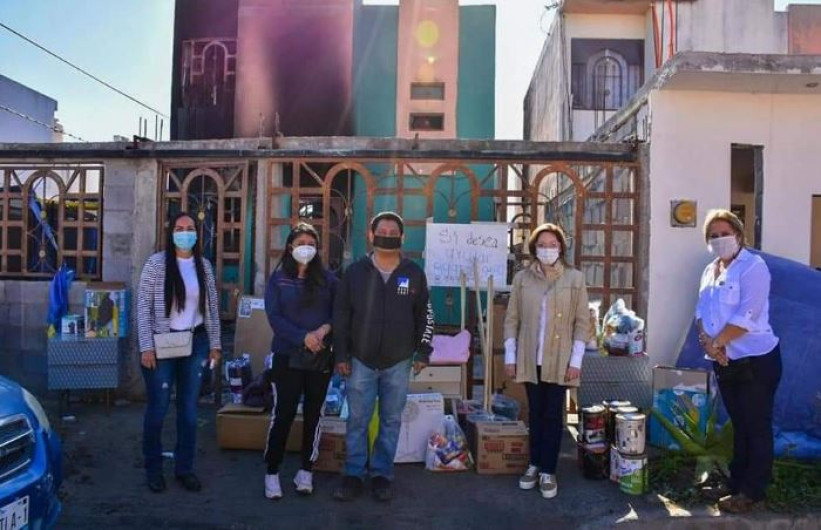DIF Reynosa apoya a familia afectada por incendio en la Colonia Hacienda Las Fuentes Sector 4