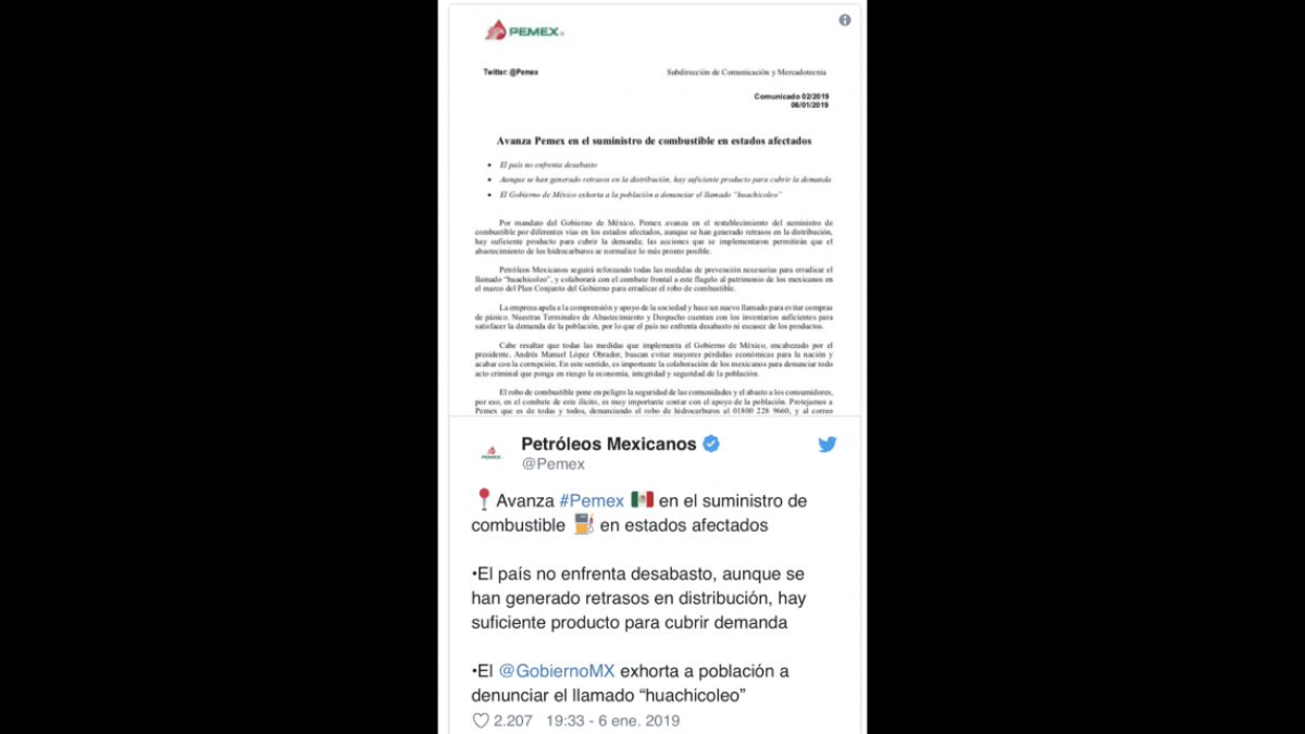 Avanza suministro de combustible en estados afectados: Pemex