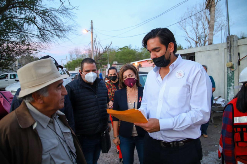 Supervisa Presidente Municipal Carlos Peña Ortiz, avances de cárcamo pluvial en colonia La Esperanza