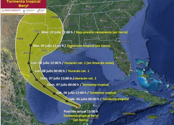 'Beryl' continúa avanzando hacia Tamaulipas