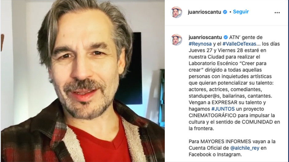 Realizará Juan Ríos laboratorio escénico "Creer para crear" en Reynosa