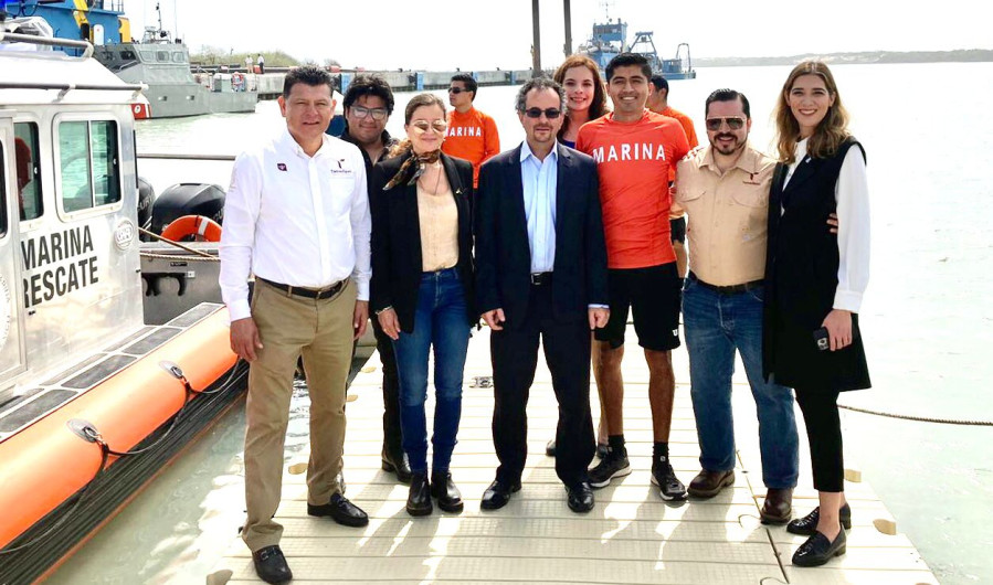 Embajador de Reino Unido en México  visita Puerto del Norte en Matamoros        