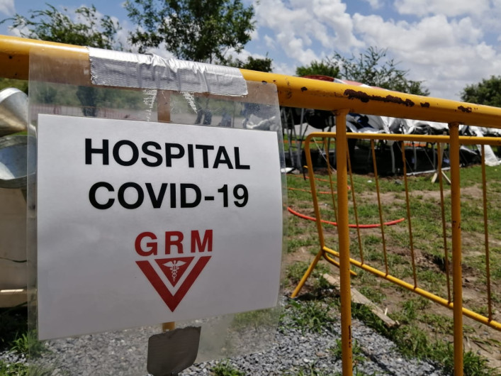 Retiran hospital móvil por desbordamiento del Río Bravo