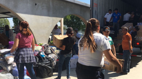 Universitarios y Policía Federal suman esfuerzos por damnificados