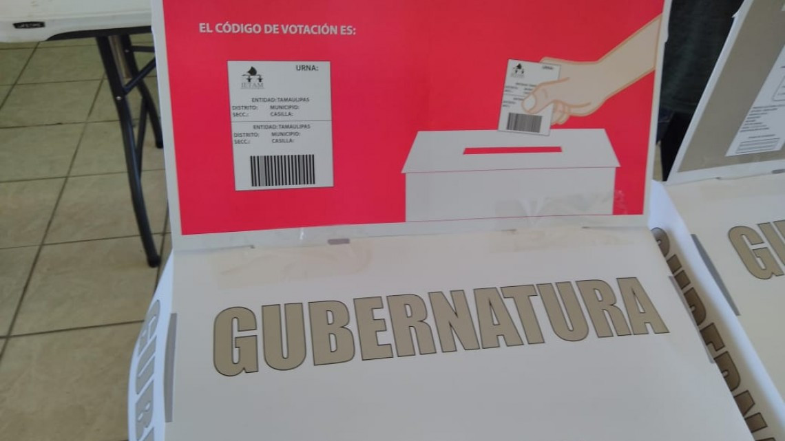 Instalan cinco urnas electrónicas en Matamoros