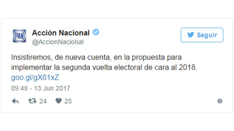 PAN insistirá en segunda vuelta en elección presidencial