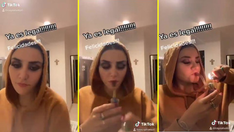 Diputada celebra fumando la despenalización de la marihuana en Tik Tok; le bloquean su cuenta