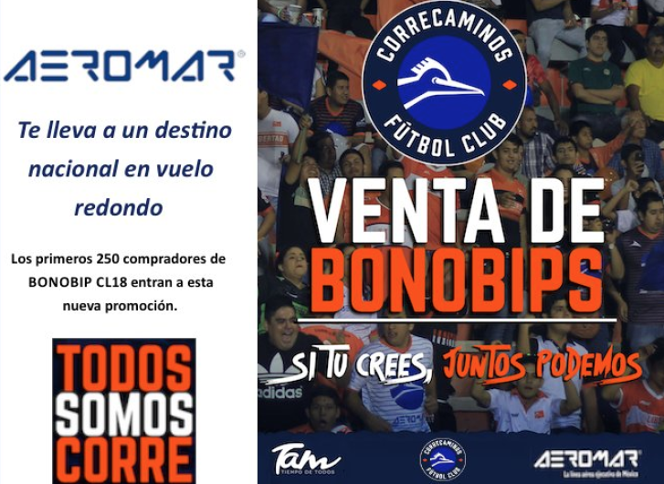 Correcaminos ofrece promoción a su afición que compre abono